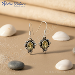 Load image into Gallery viewer, 925 Silver Citrine Earrings for Women | Gemstone Jewelry