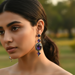 Load image into Gallery viewer, 925 Silver Amethyst Drop Earrings for Women | Gemstone Jewelry