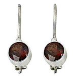 将图像加载到图库查看器中, 925 Silver Garnet Drop Earrings for Women | Gemstone Jewelry