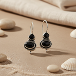 将图像加载到图库查看器中, 925 Silver Onyx Drop Earrings for Women | Daily Wear Jewelry