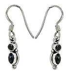 将图像加载到图库查看器中, 925 Silver Black Gemstone Drop Earrings for Women | Gift Jewelry