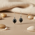 将图像加载到图库查看器中, 925 Silver Black Onyx Oval Earrings for Women | Gift Jewelry