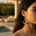 Load image into Gallery viewer, 925 Silver Teardrop Earrings for Women | Dangle Earrings Gift