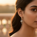 将图像加载到图库查看器中, 925 Silver Flower Drop Earrings for Women | Dainty Jewelry