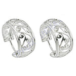 将图像加载到图库查看器中, 925 Silver Filigree Hoop Earrings for Women | Daily Wear Jewelry