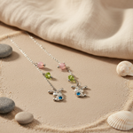 将图像加载到图库查看器中, 925 Silver Bunny Pendant Necklace | Pink & Green Gemstones