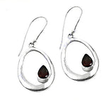 将图像加载到图库查看器中, 925 Silver Garnet Teardrop Earrings for Women | Gift Jewelry