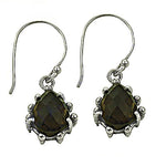 将图像加载到图库查看器中, 925 Silver Smoky Quartz Earrings for Women | Dangle Earrings