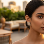 Load image into Gallery viewer, Silver Square Stud Earrings for Women | Minimalist Jewelry