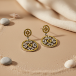 Load image into Gallery viewer, Yellow Sapphire & Silver Dangle Earrings for Women | Statement Jewelry