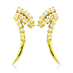 将图像加载到图库查看器中, gold plating Zirconia Ear Climber Earrings | Women's Fashion Jewelry