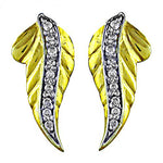 将图像加载到图库查看器中, gold plating Leaf Diamond Earrings | Luxury Jewelry Gift