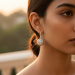 Load image into Gallery viewer, Silver Crystal Ball Earrings for Women | Dazzling Jewelry