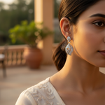 Load image into Gallery viewer, 925 Silver Leaf Earrings with Crystals | For Women
