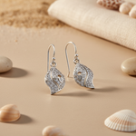 Load image into Gallery viewer, 925 Silver Leaf Earrings with Crystals | For Women