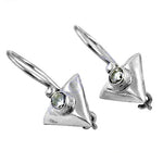 将图像加载到图库查看器中, 925 Silver Triangle Earrings with Gemstone | For Women