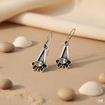 Load image into Gallery viewer, 925 Silver Green Amethyst Earrings for Women | Dangle Jewelry