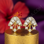 Load image into Gallery viewer, Diamond Stud Earrings in gold plating Finish | For Women | Artpalace