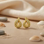 Load image into Gallery viewer, gold plating Teardrop Diamond Stud Earrings for Women | Gift Jewelry