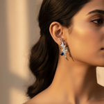 Load image into Gallery viewer, Silver Sapphire Stud Earrings for Women | Dainty Jewelry Gift