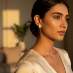 Load image into Gallery viewer, Silver Stud Earrings with Square White Gemstone for Women