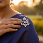 将图像加载到图库查看器中, Silver Snowflake Stud Earrings with Cubic Zirconia | Women's Jewelry