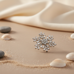 将图像加载到图库查看器中, Silver Snowflake Stud Earrings with Cubic Zirconia | Women's Jewelry