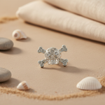 Load image into Gallery viewer, Silver Crystal Skull Brooch Pins | Gothic Jewelry | Gift