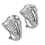 Load image into Gallery viewer, Silver Diamond Earrings | Women's Elegant Jewelry Gift