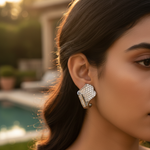 Load image into Gallery viewer, Silver Cubic Zirconia Earrings for Women | Daily Wear Jewelry