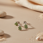 将图像加载到图库查看器中, 925 Silver Peridot Drop Earrings for Women | Green Gemstone Jewelry
