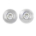 将图像加载到图库查看器中, Silver Stud Earrings with White Gemstones | Daily Wear Jewelry