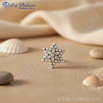 Load image into Gallery viewer, Silver Snowflake Stud Earrings | Women's Crystal Jewelry Gift