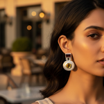 将图像加载到图库查看器中, 925 Silver Citrine & Garnet Earrings for Women | Gemstone Jewelry