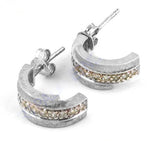 将图像加载到图库查看器中, Silver Cubic Zirconia Hoop Earrings for Women | Fashion Jewelry