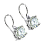 将图像加载到图库查看器中, Silver Cubic Zirconia Leverback Earrings for Women | Gift
