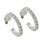 将图像加载到图库查看器中, 925 Silver Cubic Zirconia Hoop Earrings for Women | Gift