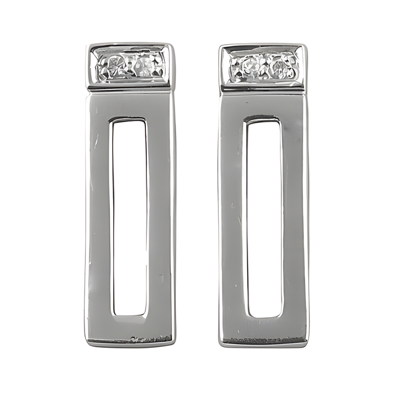 Beautiful Unique Design Cubic Zircon Gemstone 925 Sterling Silver Earrings