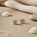 Load image into Gallery viewer, 925 Silver Citrine Stud Earrings | Square Cut | Women's Gift