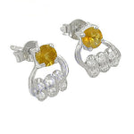 将图像加载到图库查看器中, 925 Silver Citrine Gemstone Earrings for Women | Gift Jewelry