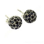 将图像加载到图库查看器中, 925 Silver Black Sapphire Stud Earrings for Women | Gift