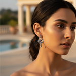 将图像加载到图库查看器中, 925 Silver Sapphire Flower Stud Earrings for Women | Gift