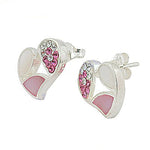 将图像加载到图库查看器中, 925 Silver Pink Heart Stud Earrings for Women | Gift