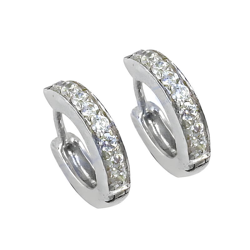 Fashion Silver Earring Jewelry, Cubic Zirconia Gemstone Silver Earrings