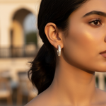 Load image into Gallery viewer, Silver Cubic Zirconia Hoop Earrings for Women | Gift Jewelry
