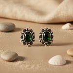 将图像加载到图库查看器中, 925 Silver Black Onyx Stud Earrings for Women | Gift Jewelry