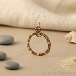 Load image into Gallery viewer, Copper Hoop Earrings with gold plating Accents | Unique Jewelry Gift