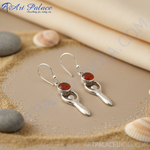 Load image into Gallery viewer, 925 Sterling Silver Carnelian Goddess Earrings for Women