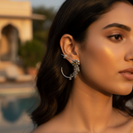Load image into Gallery viewer, 925 Silver Flower Leaf Hoop Earrings for Women | Gift