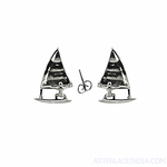 将图像加载到图库查看器中, Silver Sailboat Stud Earrings for Women | Fashion Jewelry